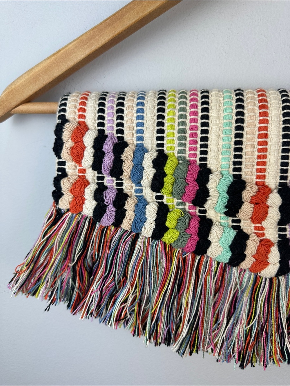 Stella & Dot Taj Clutch Bohemian Fringe Colorful Purse Woven Bag Summer Chic - Picture 4 of 16